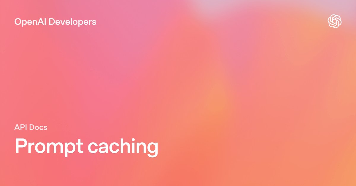 OpenAI API Prompt caching 문서