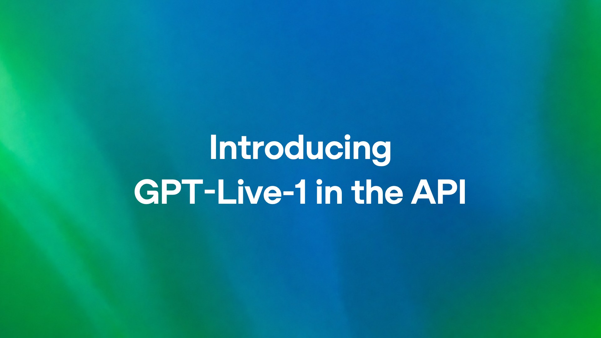GPT-Live-1 API