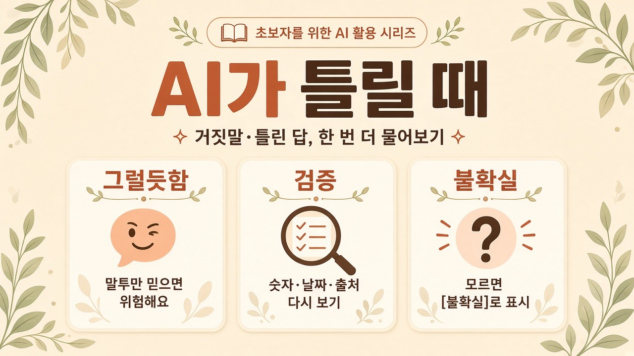 거짓말 틀린 답 잡아내기